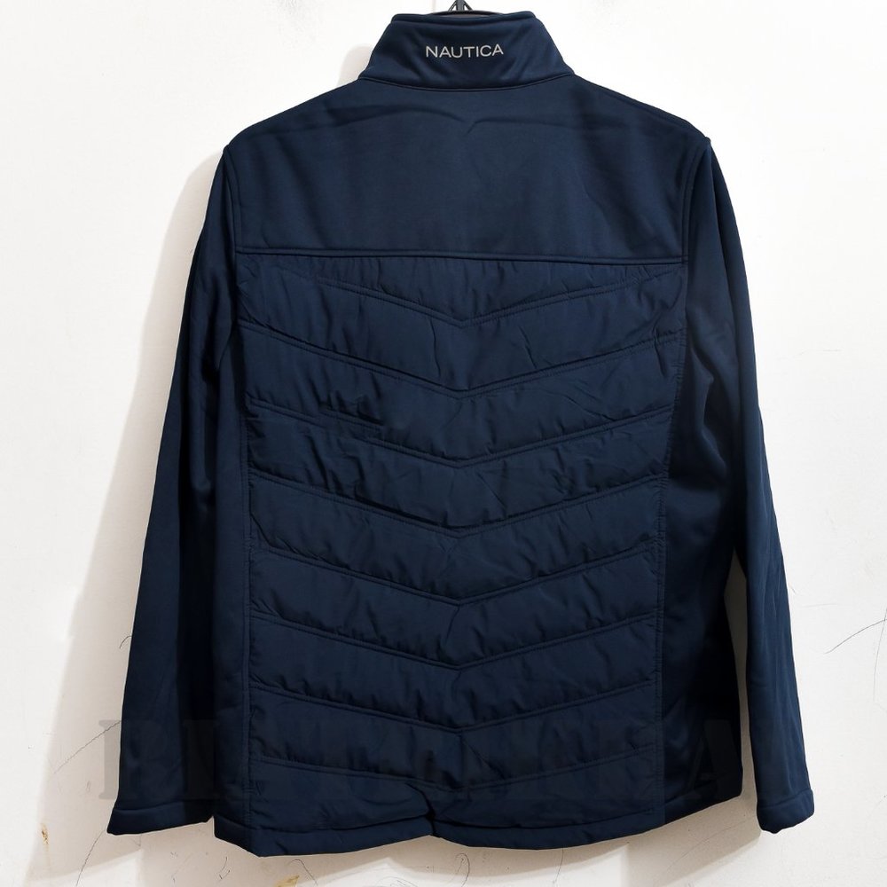 BLUE NWT Nautica Men's Mix Media Jacket - Picture 8 of 9